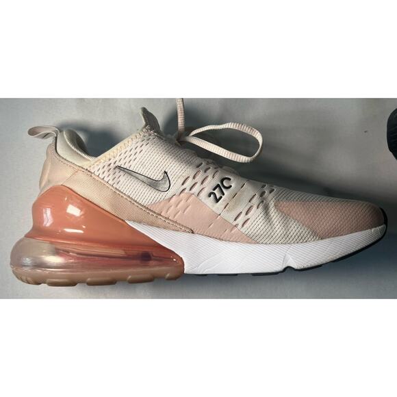 Nike Air Max 270 Size 9.5 AH6789-604 "Light Pink/White/Black" Women's Sneakers - Picture 8 of 10